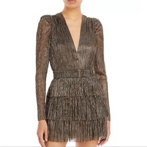 NEVER WORN NWT | Sabina Musayev Gold Mini Dress